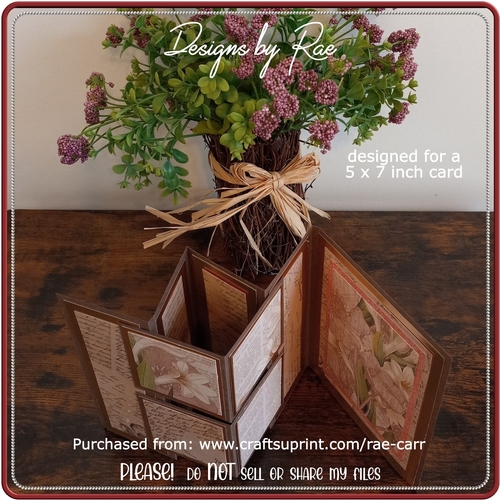 2439 Fancy Folded Card for Many Occasions *Multiple Machine Formats*