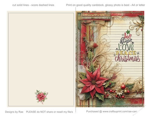 PS2401 Christmas Poinsettias 
