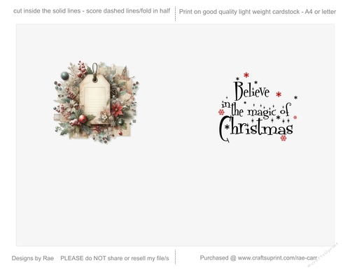 2409 Christmas Tag Card Insert