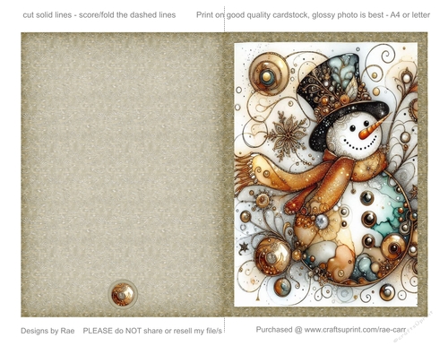 2405 Christmas Snowman Card