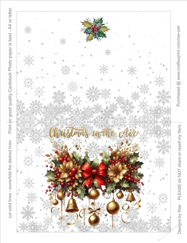 2412 Christmas Bells and Baubles Card