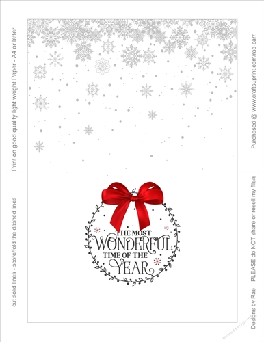 2413 Christmas Its A Wonderful Time of The Year Insert