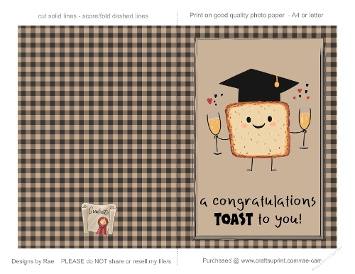 PS2502 A Toast for Your Graduation Card