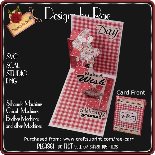 2418 Staggered Wave Birthday Card | Multiple Machine Formats