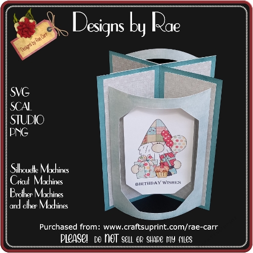 2514 Gnome Gifts $ Way Folded Card | Multiple Machine Formats 