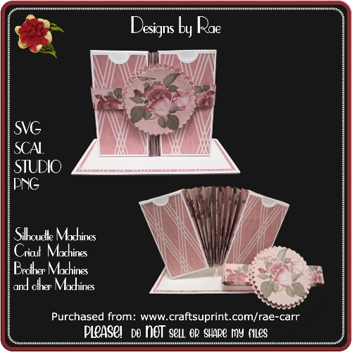 2609  Accordian Fancy 3D Card Design| Multiple Machine Formats