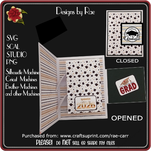 2610  Fancy 3D Pop Up Card Design| Multiple Machine Formats