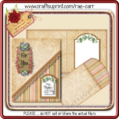 062 Teal & Brown Floral Card