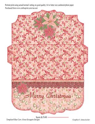 087 Poinsettia Money Wallet 