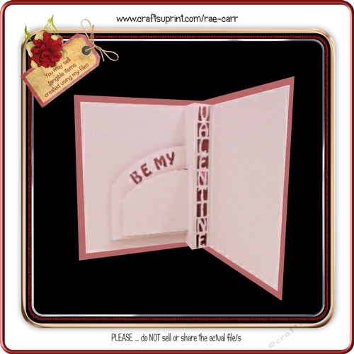181 Be My Valentine Double Pop-up *multiple Machine Formats*