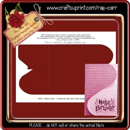 T023 Crossfold Card Template *PNG*