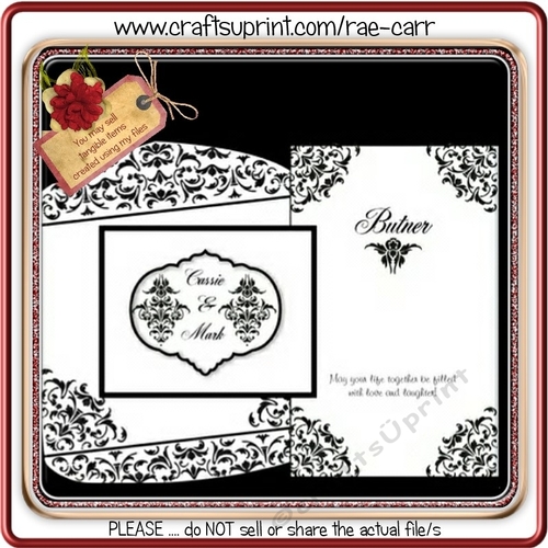070 Damask Invitation or Announcement 