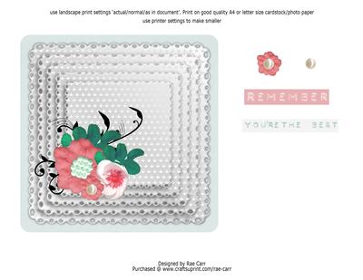 Ps016 Silver & Flower Metallic Topper