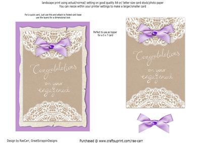 PS021 Engagement Lavendar Topper 