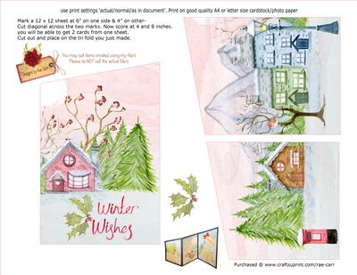 Ps055 Tri-fold Winter Town *jpg*
