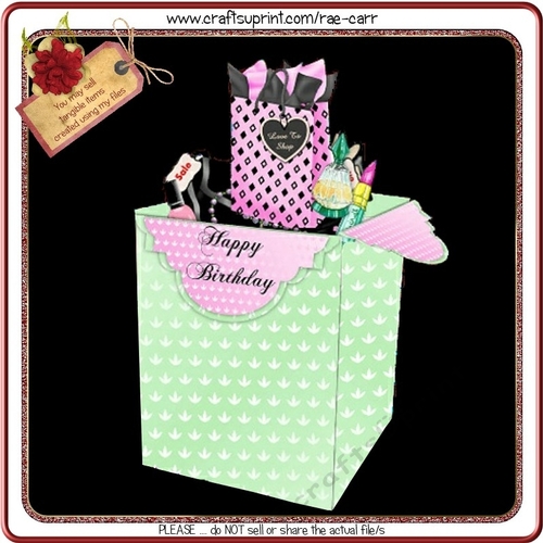 764 Love Shopping Pop Up Box  KIT