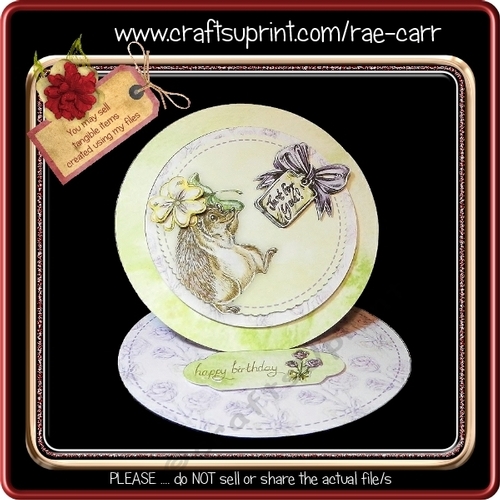 809 Hedgehog Circle Easel *JPG & PDF*