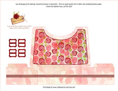 PS116 Roses Layer for Front of Handbag 