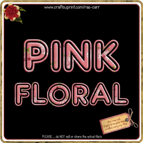 Alphabet Pink Floral