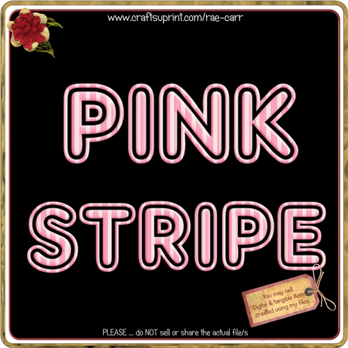 Alphabet Pink Stripe