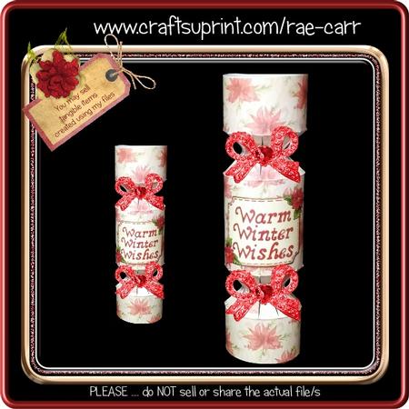 860 Christmas Poinsettias Cracker 