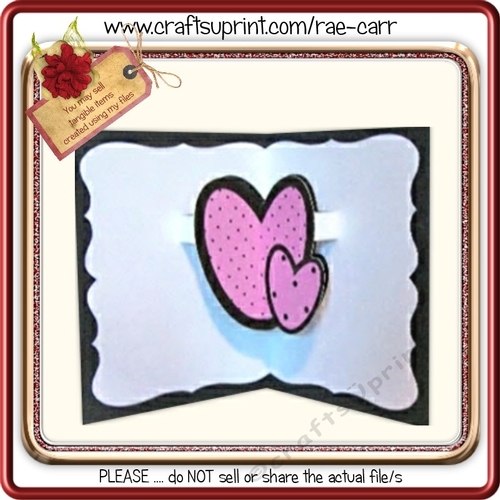 038 Two Hearts Pop-up Insert 