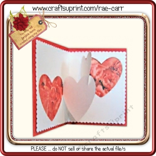 041 Entwined Hearts Pop-up Insert Multiple Machine Formats
