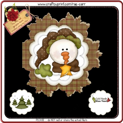114 Fancy Shaped Snowman Card 