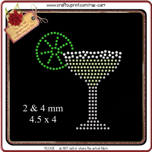 RS824 Margarita Rhinestone Template