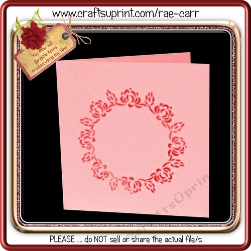 225 Roses in a Circle Card