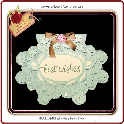 245 Shaped Flower Card and Insert 