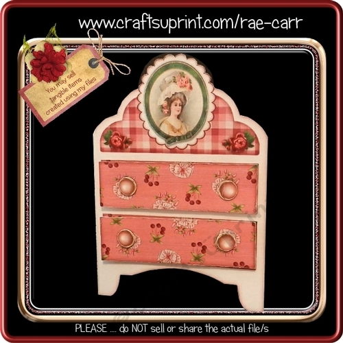 268 Bright Color Dresser Card 