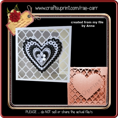 281 Lattice Heart Card and Topper 
