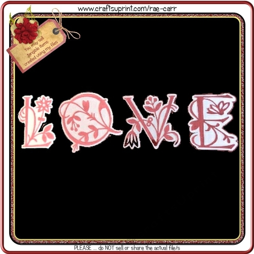 293 Floral Alphabet Capital Letters & Mats
