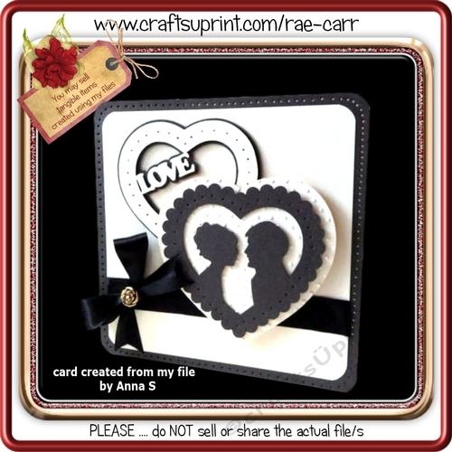 307 Double Heart Card