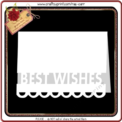 329 Best Wishes Word Card 