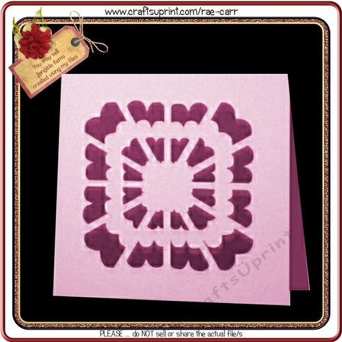 356 Square Cutwork Topper/card Multiple Machine Formats