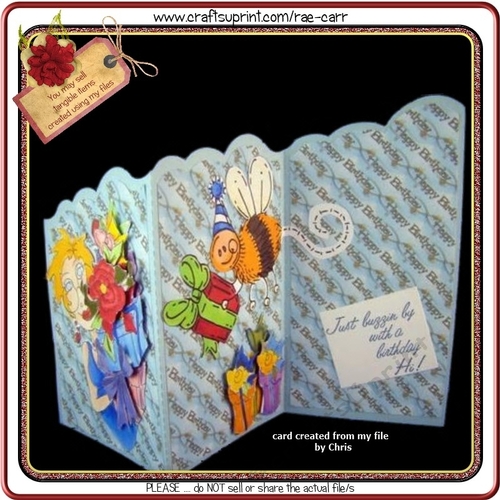 368 Tri-fold Scalloped Top Card Multiple Machine Formats