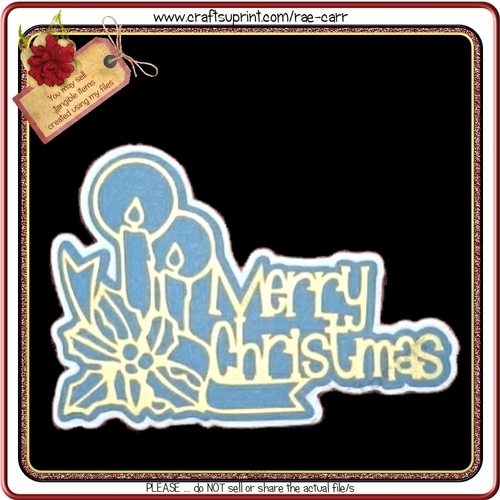 376 Merry Christmas Topper 