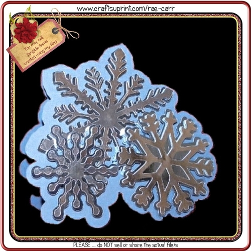 374 Snowflake Shaped Card 