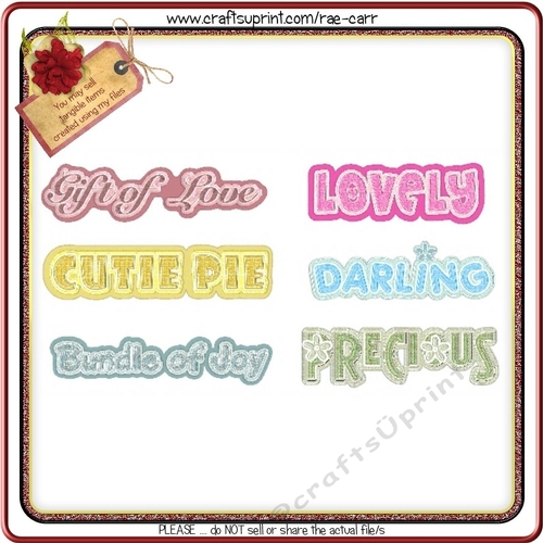 388 Baby Titles or Toppers 