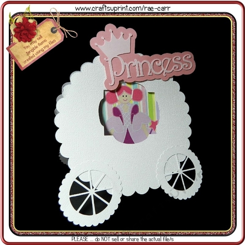 443 Princess Shaped Carriage Card 