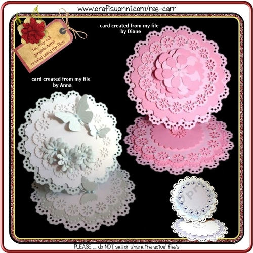 463 Fancy Scalloped Easel 1 Multiple Machine Formats