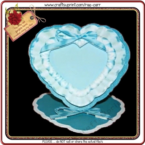 512 Blue Ruffle Easel