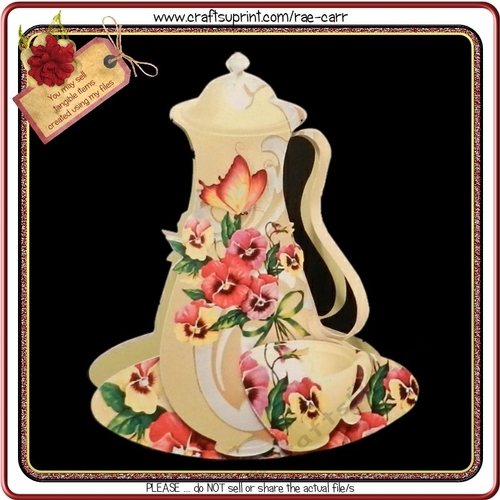 524 Yellow Teapot Card 
