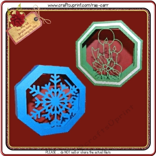566 Christmas Snowflake & Candle Ornaments 