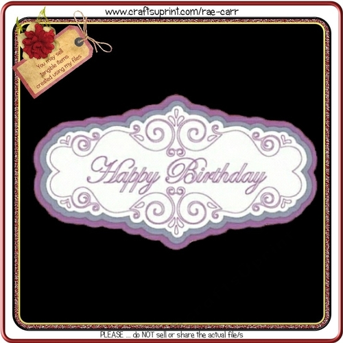 586 Layered Shape with Pen Greeting