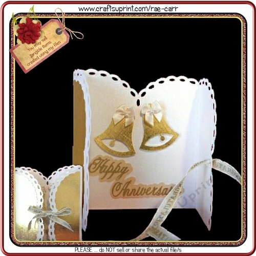 588 Scalloped Anniversary or Wedding Gatefold