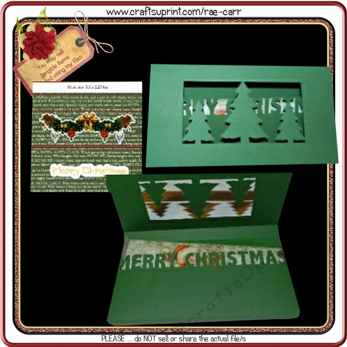 599 Christmas Trees Candy Card 