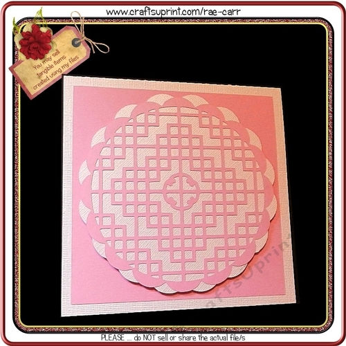 604 Round Lattice Card